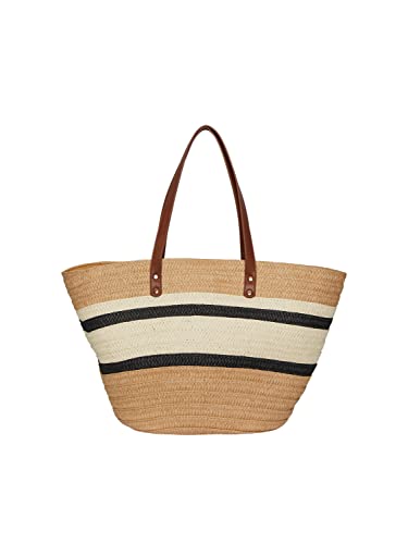 PCBILI STRAW SHOPPER, naturalny, jeden rozmiar