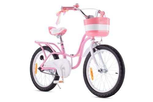 Royal Baby Little Swan Rowery Dziecięce unisex-młodzieżowe, różowe, 18 cali Hamulec z tyłu