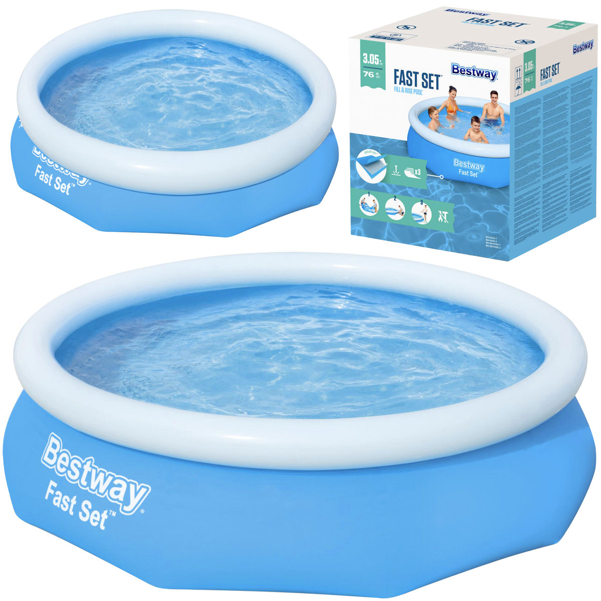 Bestway Basen Rozporowy Z Kołnierzem 305x76 cm