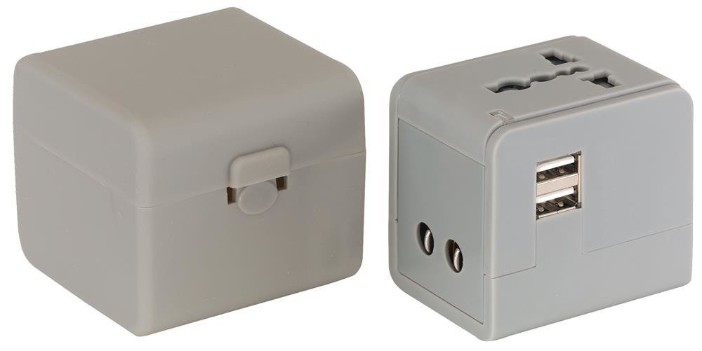 Adapter podróżny, TRAVEL MATE, szary