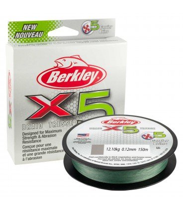 Plecionki Berkley X5 Braid Low-Vis Green 150m 0,12 mm
