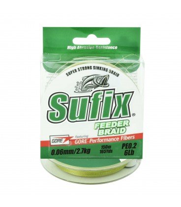 Plecionki Sufix Feeder Braid Green 150m 0,06 mm