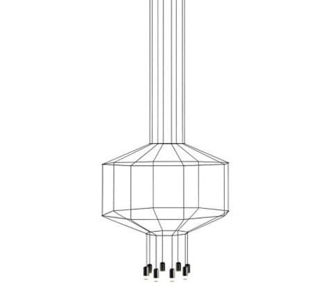 KingHome Lampa wisząca 80x150cm King Home Flusso czarno-srebrna kod: 91908 91908