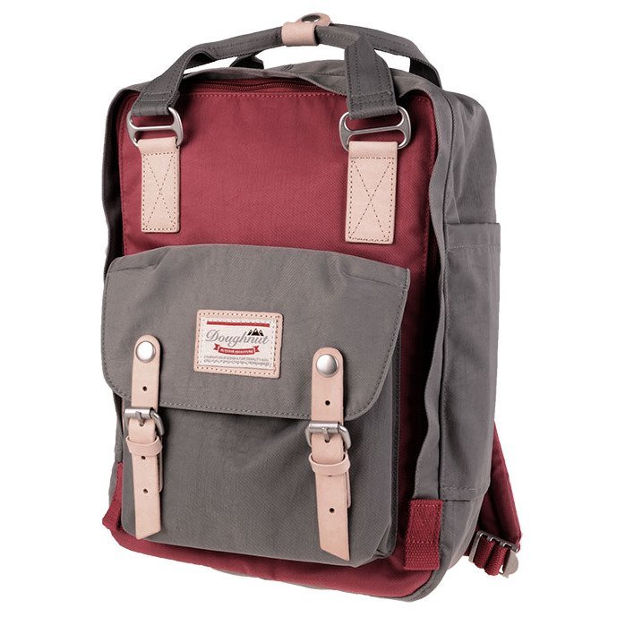 Plecak Doughnut Macaroon - wine / grey