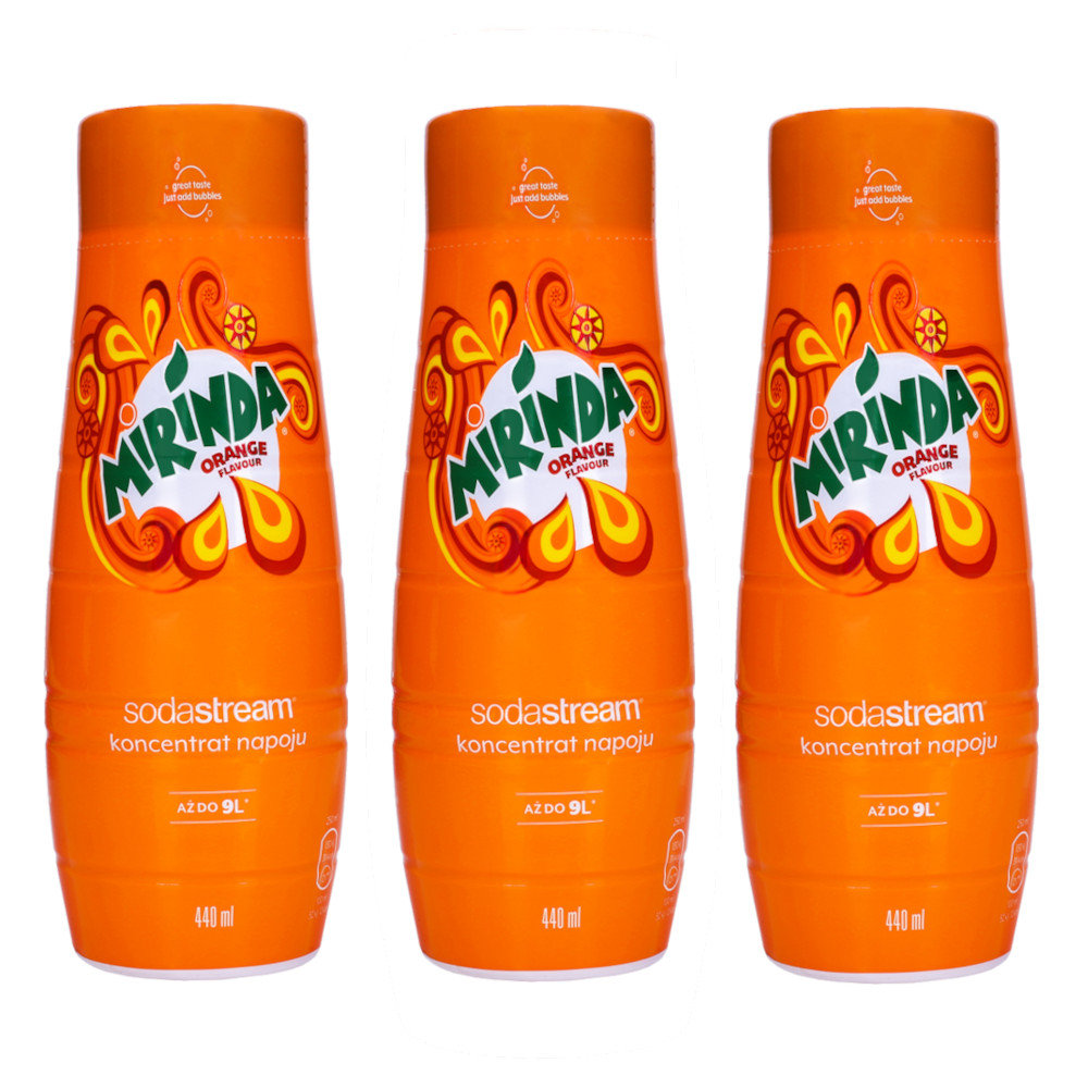 3X Syrop Mirinda Orange Do Saturatora Sodastream Koncentrat 440Ml