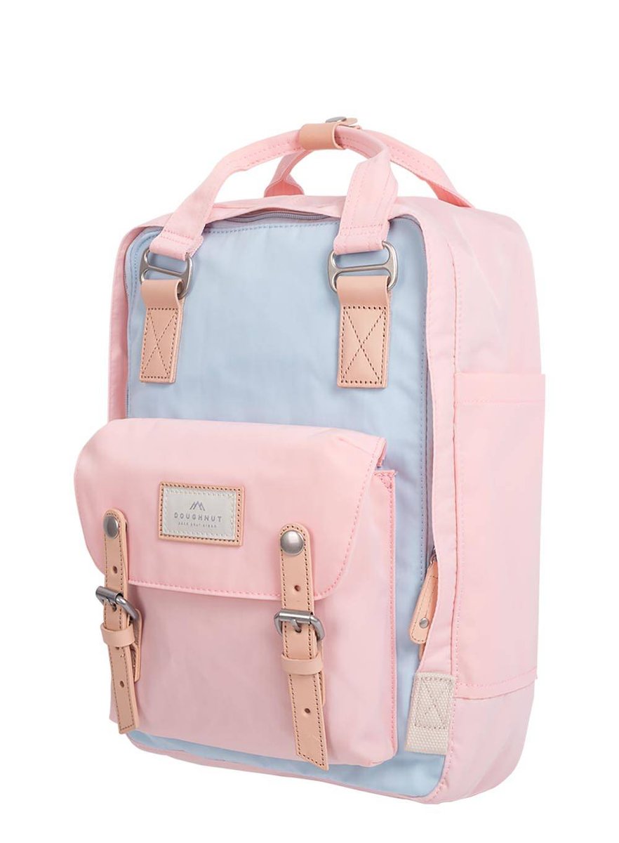 Doughnut, Plecak Macaroon Iceberg x Sakura 16L, D010-5991-F, Różowo-niebieski