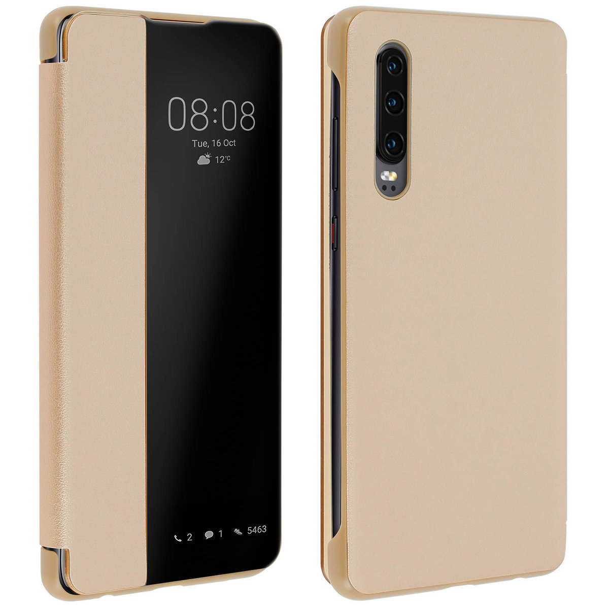 Etui Smart View Window z klapką do Huawei P30 - Złoto
