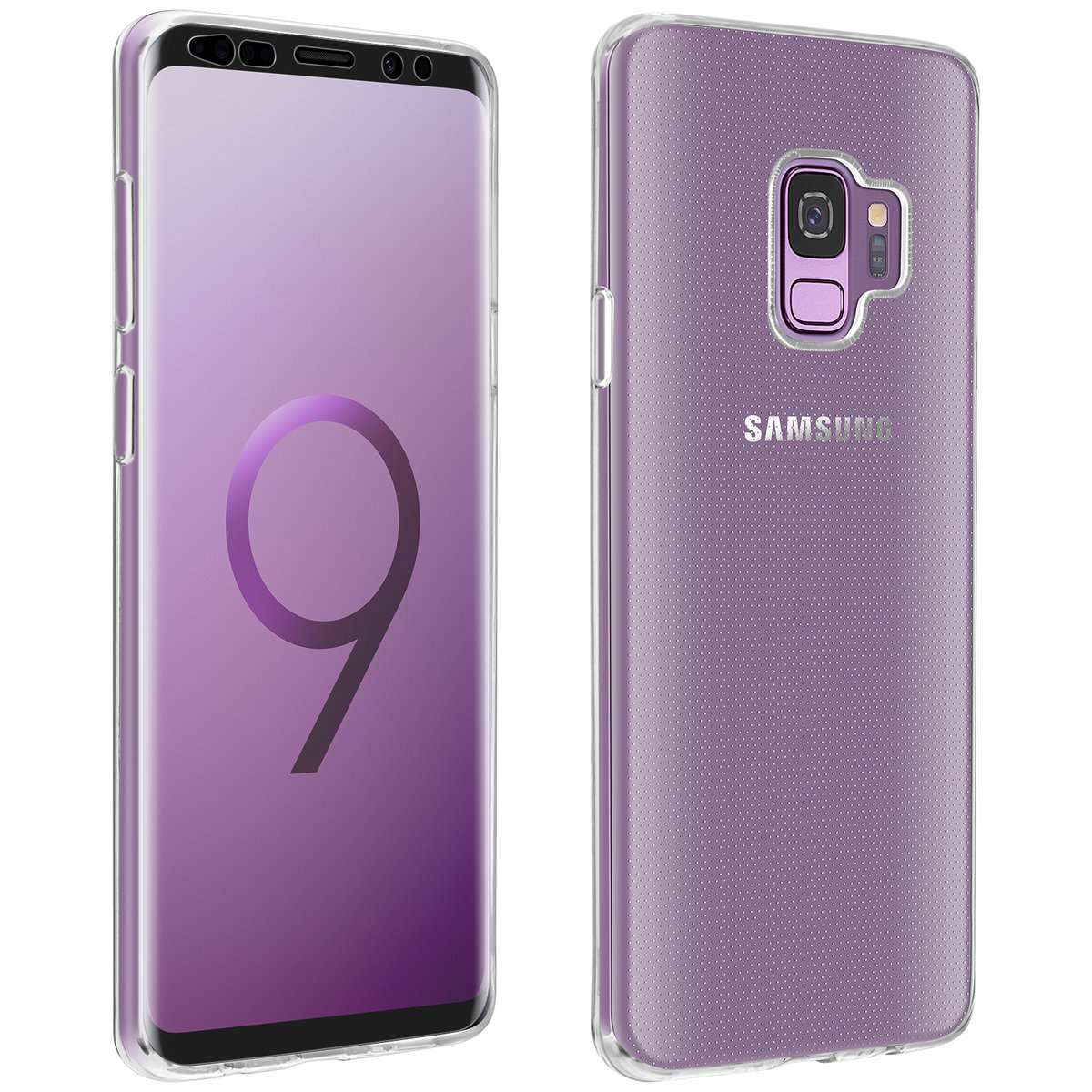 Etui i zabezpieczenie ekranu ze szkła hartowanego przezroczyste Samsung Galaxy S9
