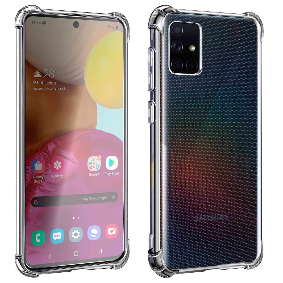 Pakiet ochronny do Galaxy A71 Elastyczne etui i folia ze szkła hartowanego 9H