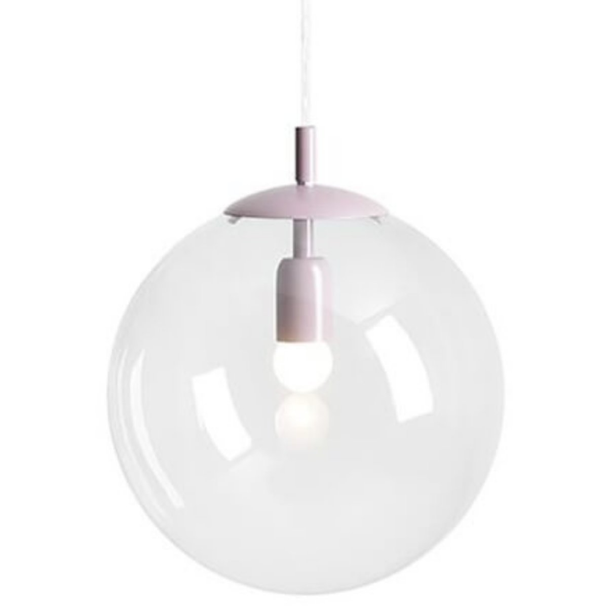 Minimalistyczny zwis z przezroczystym kloszem 562G13 z serii GLOBE