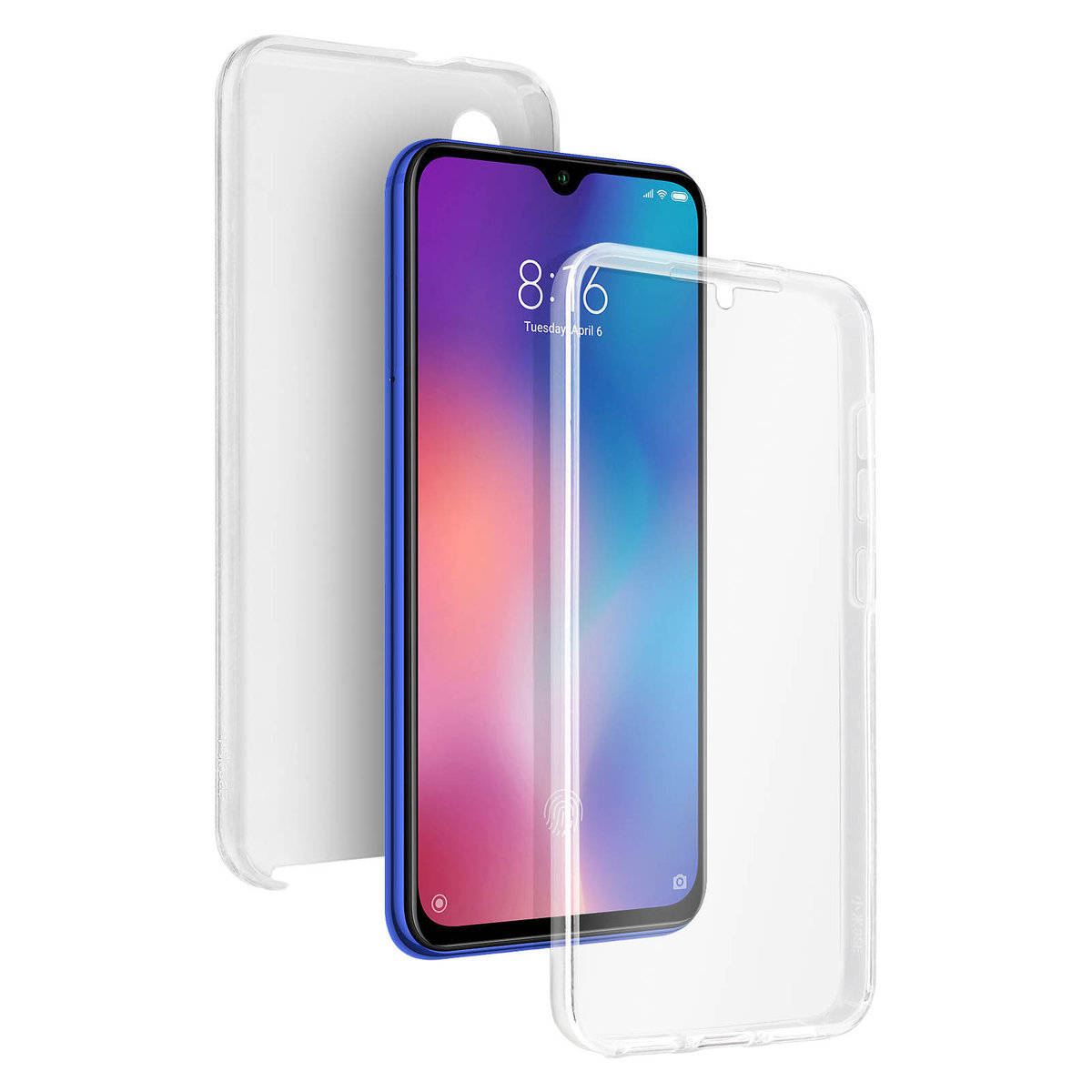 Etui 360° do Xiaomi Mi 9 SE Elastyczny przód i sztywny tył – przezroczyste