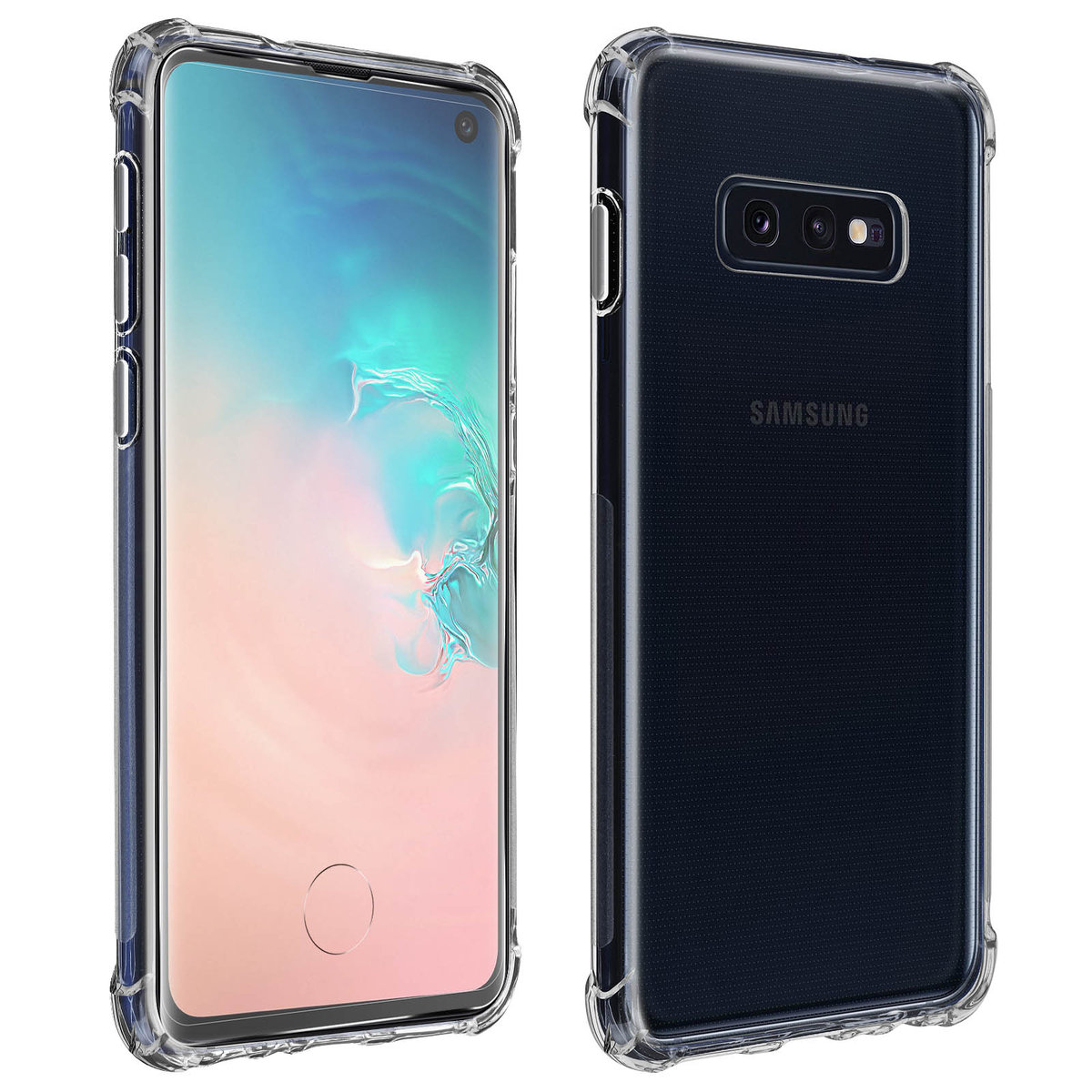 Zestaw ochronny do Samsunga Galaxy S10e Elastyczne etui i folia ze szkła hartowanego