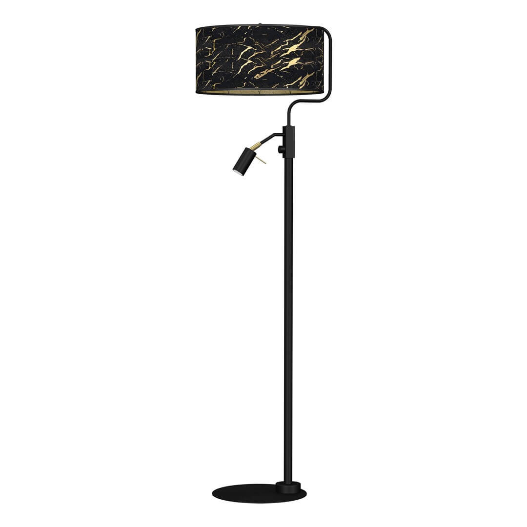 Milagro Lampa stojąca SENSO Black/Gold 1xE27 + 1x mini GU10 MLP7300