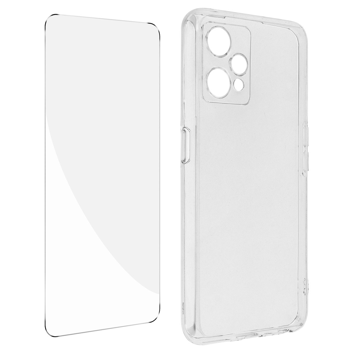 Etui do Realme 9 Pro Plus Silikon i osłona ekranu 9H przezroczysta