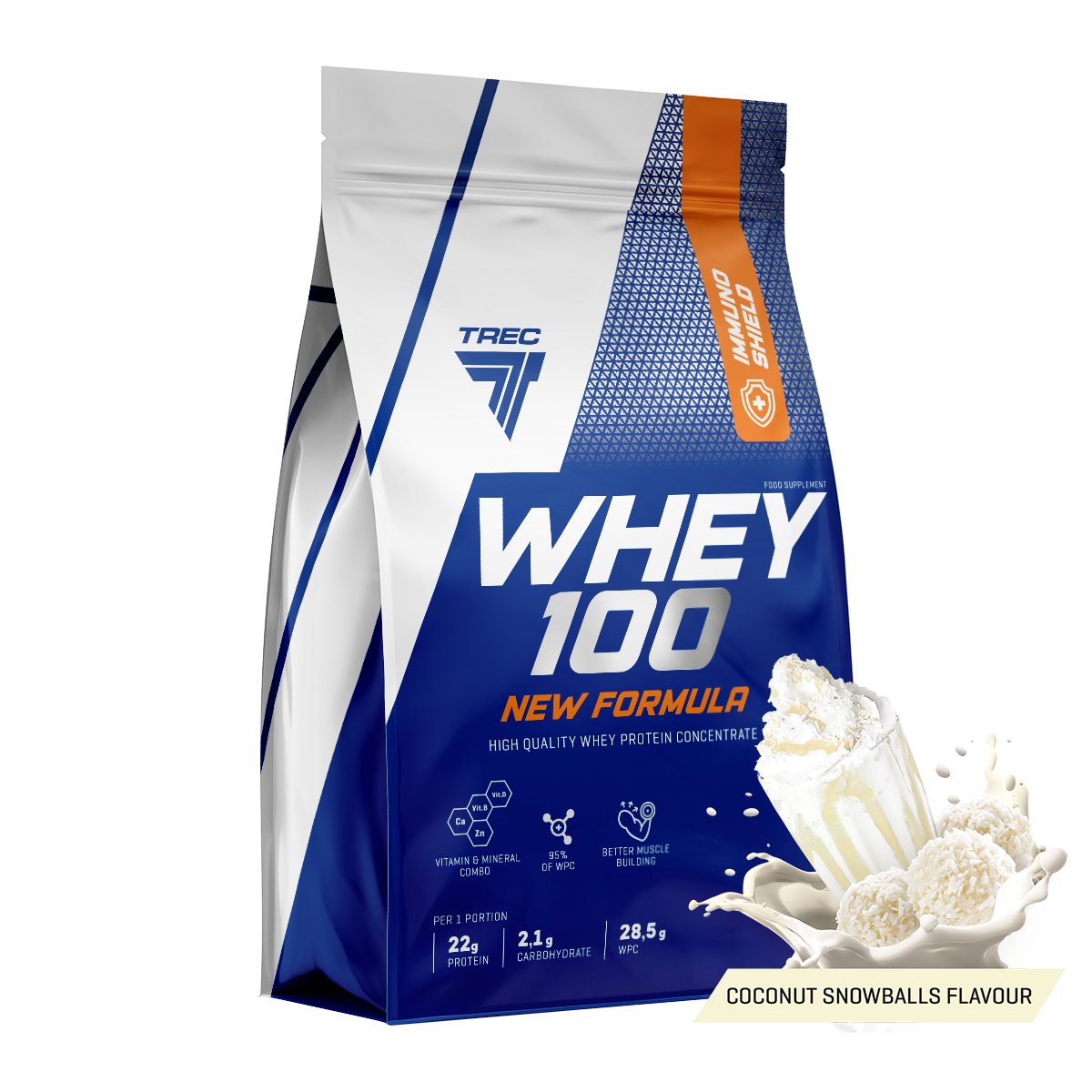 Białko Trec Whey  100 New Formula 700g  Pralina Kokosowa