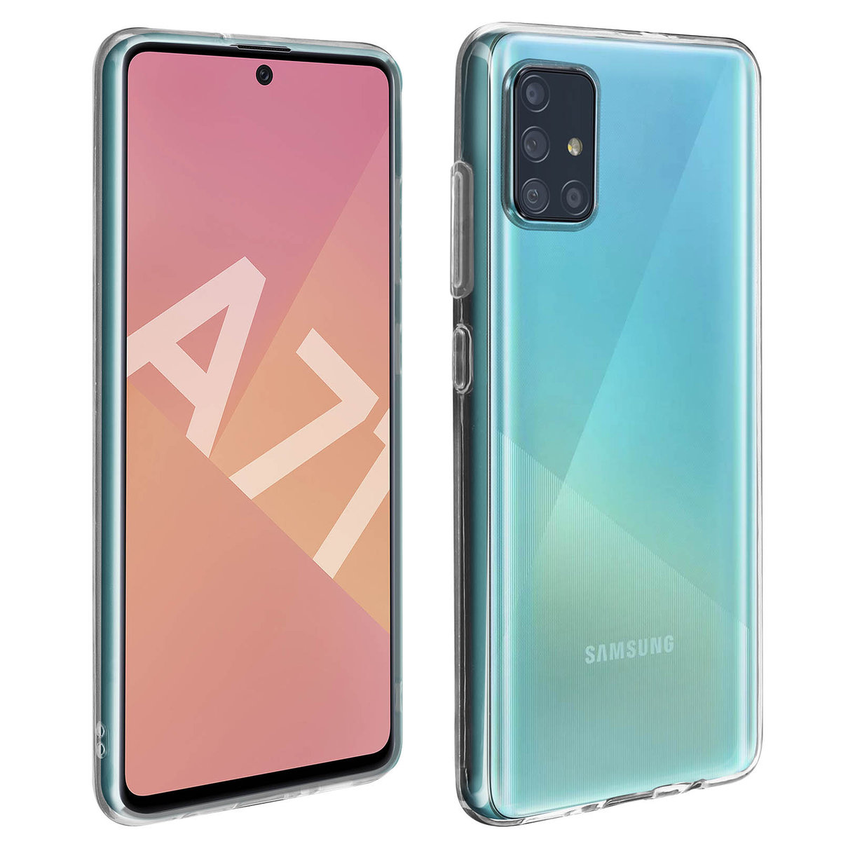 Etui i zabezpieczenie ekranu szkło hartowane przezroczyste Samsung Galaxy A71 przezroczyste