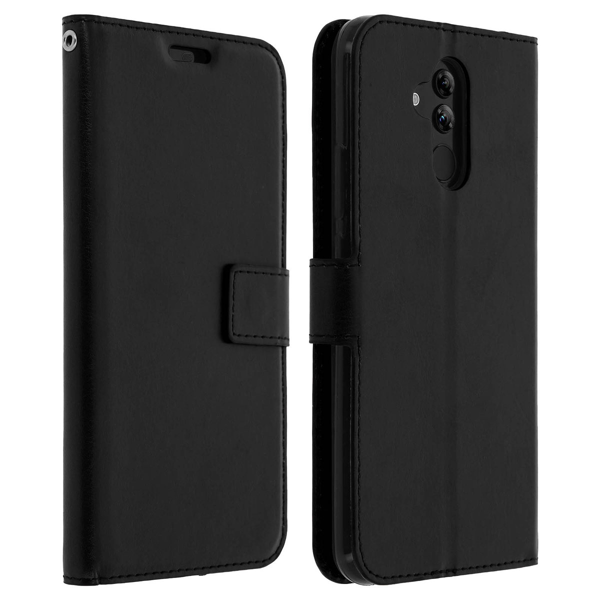 Odporne na wstrząsy etui z klapką z serii Vintage do telefonu Huawei Mate 20 Lite — czarne