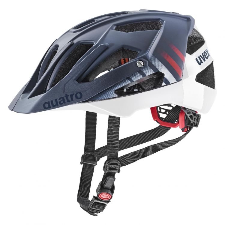 UVEX Quatro CC Helmet, niebieski/biały 52-57cm 2022 Kaski MTB S4100260215
