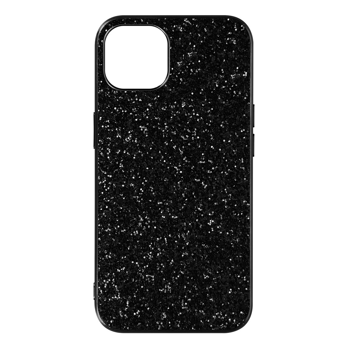 Etui na iPhone 13 Sztywne, brokatowe, wypukłe wykończenie Antypoślizgowe, czarne