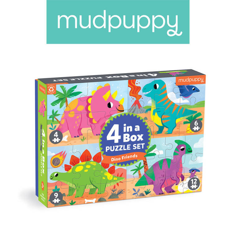 Mudpuppy, Puzzle progresywne Mój przyjaciel dinozaur 4, 6, 9 i 12 elementów