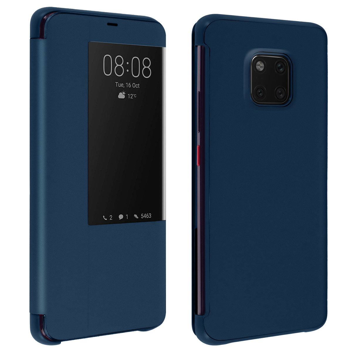 Etui z klapką Smart view do telefonu Huawei Mate 20 Pro - ciemnoniebieskie