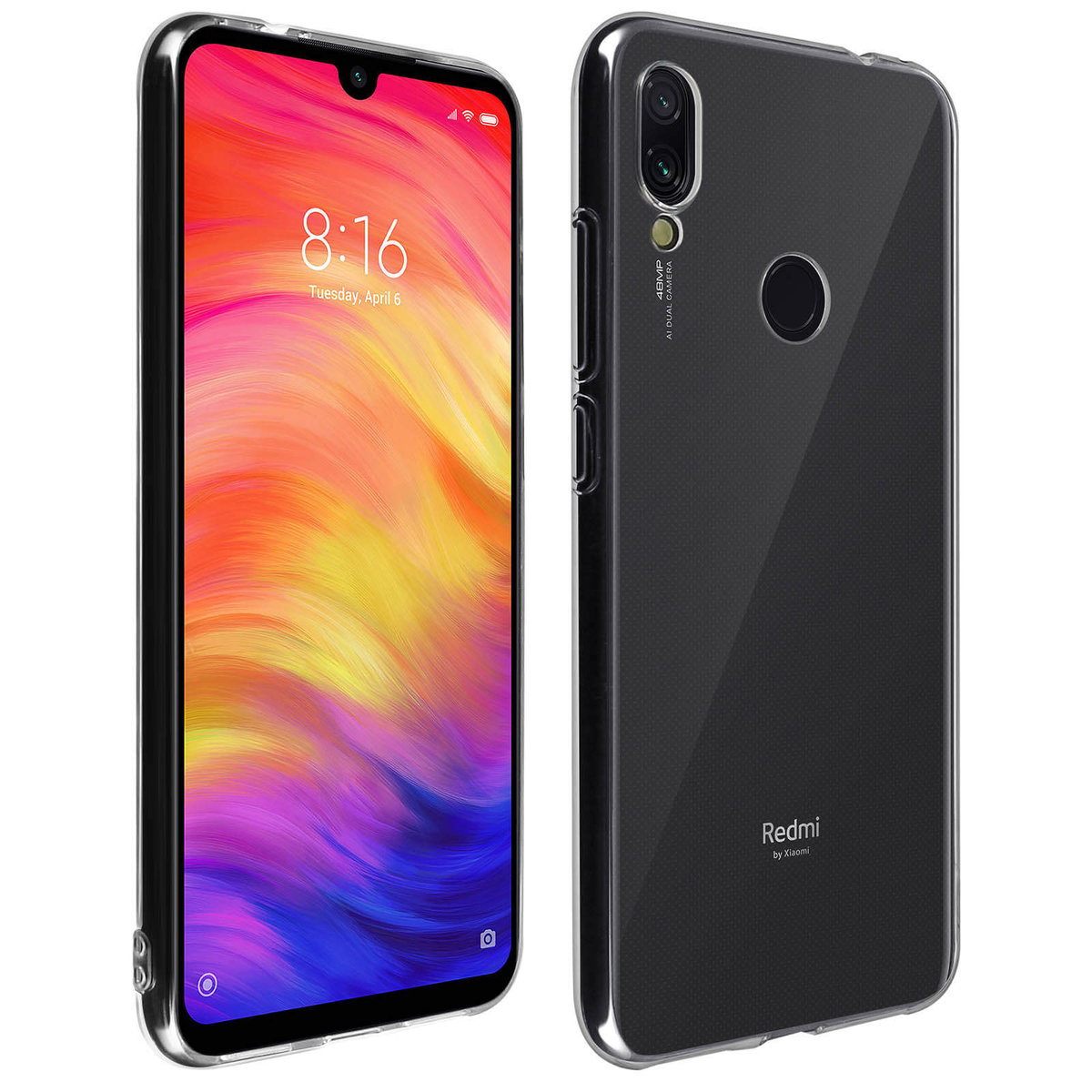 Etui na tył i szkło hartowane Clear Xiaomi Redmi Note 7