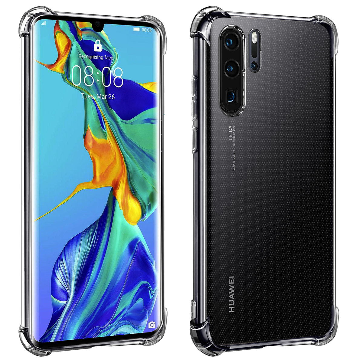 Tylna obudowa do Huawei P30 Pro Elastyczne Etui z Bumper Corners - Przezroczysta