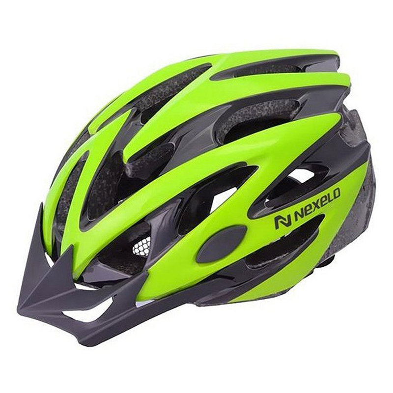 KASK ROWEROWY NEXELO STRAIGHT ZIELONO-CZARNY ROZ.L