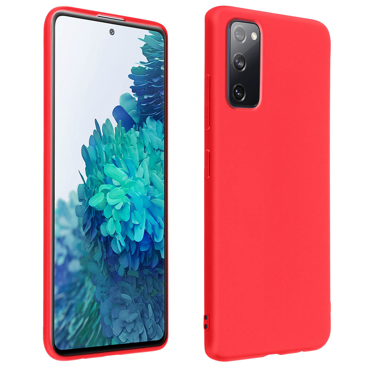 Miękkie etui z TPU, matowe etui na tył do Samsunga Galaxy S20 FE – czerwone