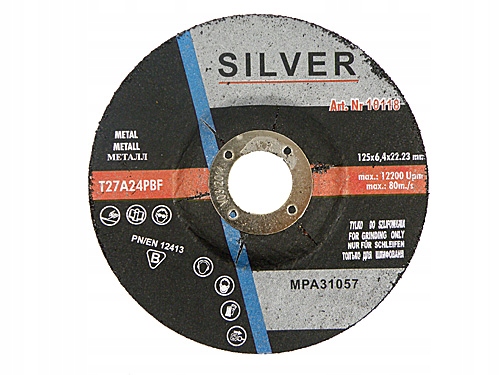 SILVER NoName Tarcza do szlifowania metalu 125 x 6,4 x 22,2mm 10118 10118