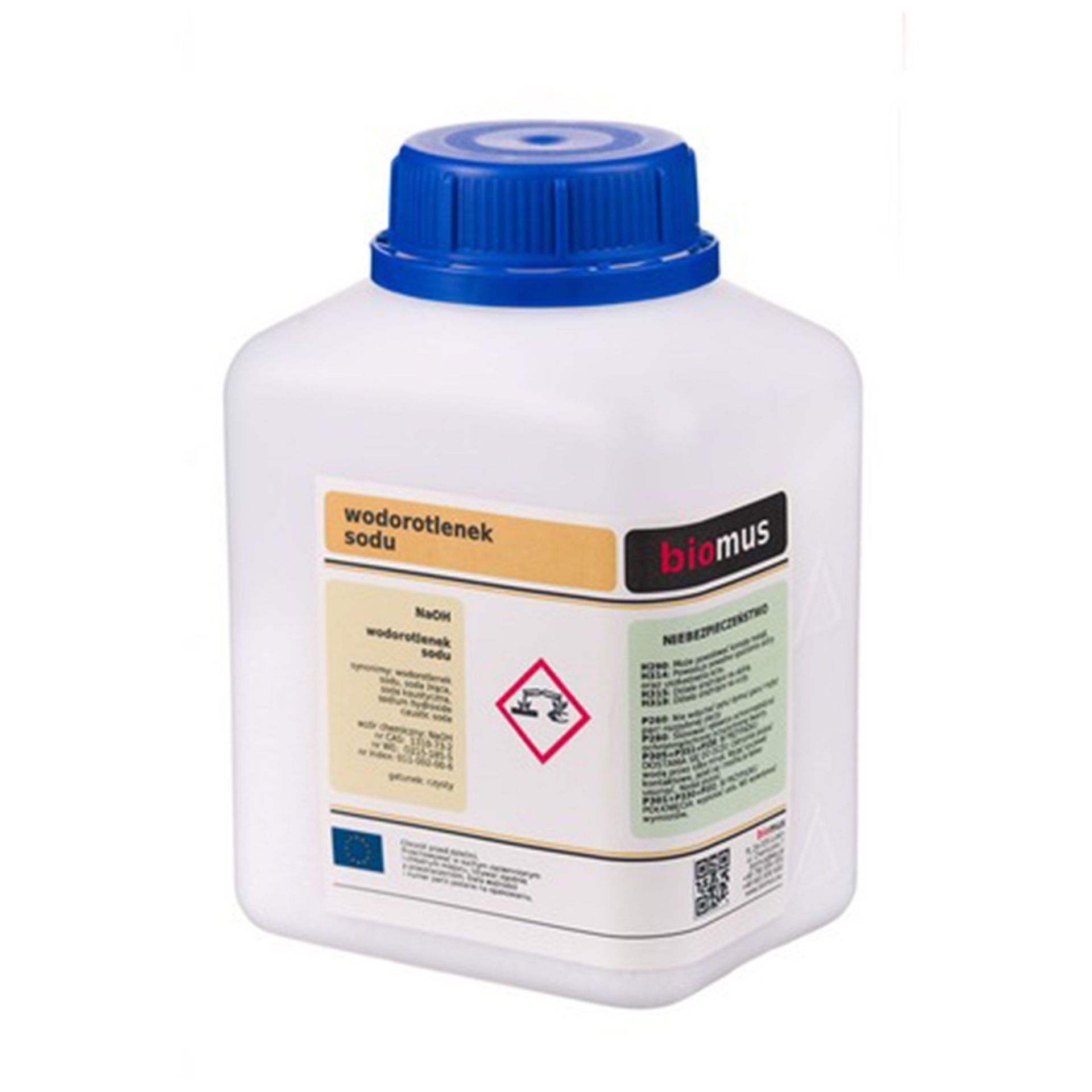 BIOMUS Wodorotlenek sodu Soda kaustyczna granulki 500g