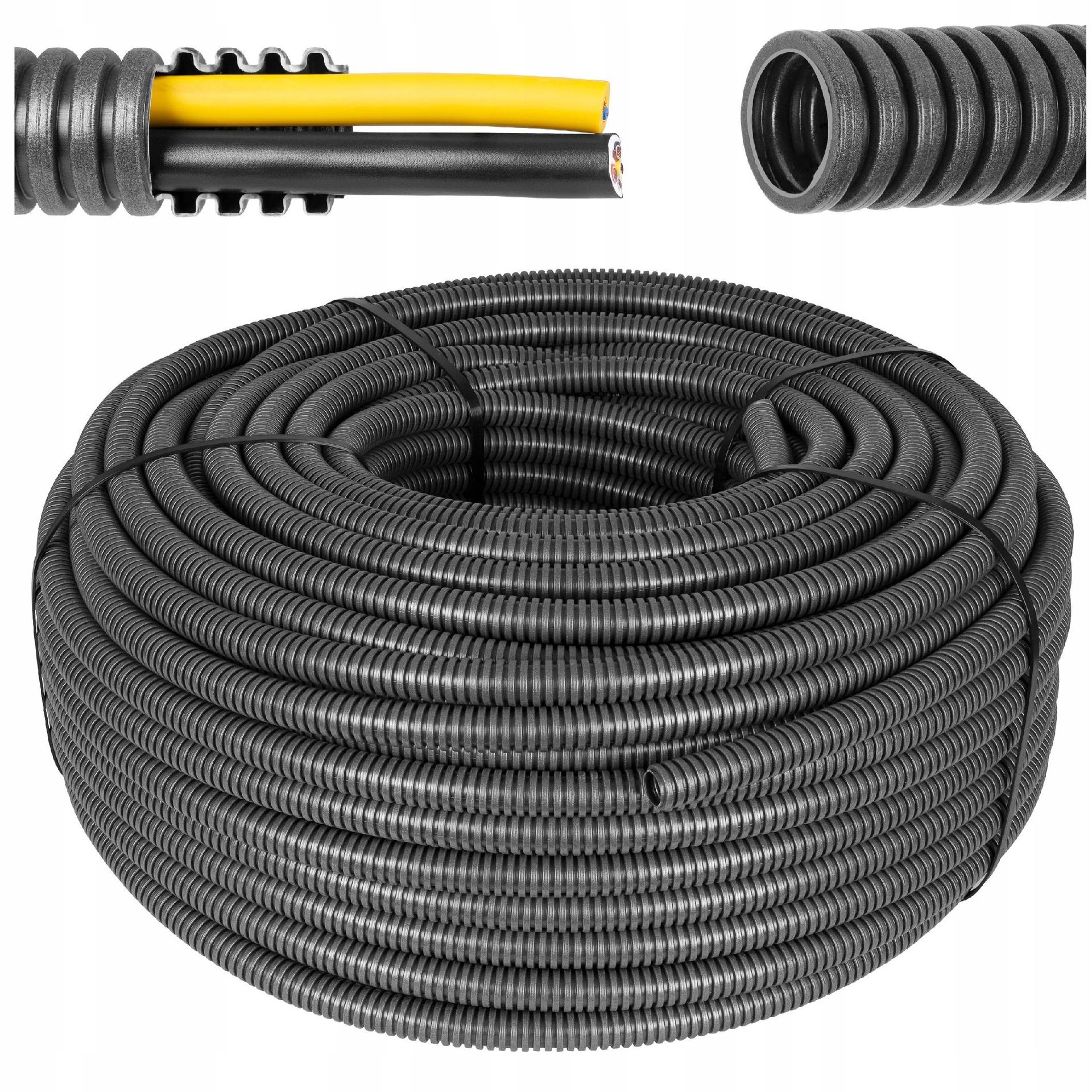 TT Plast Rura karbowana PVC 750N fi20/16mm szara RKSS 20/16 10312 /100m/ 10312