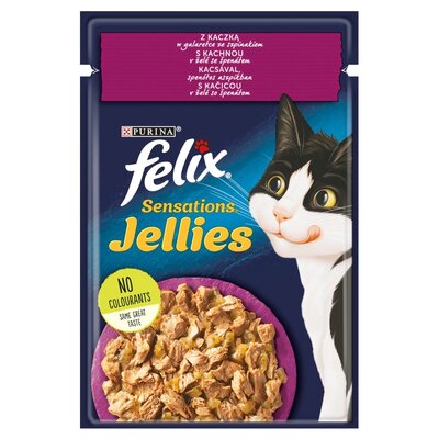 Purina Felix Sensations Sensations Kaczka w galaretce ze szpinakiem saszetka 85g