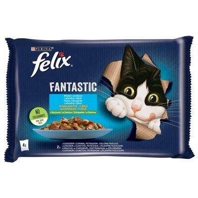 Purina Felix Fantastic Fantastic Rybne Smaki w galaretce saszetka 4x85g