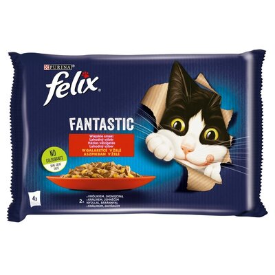 Purina Felix Fantastic Fantastic Wybór Mięs (królik+jagnięcina) w galaretce saszetka 4x85g