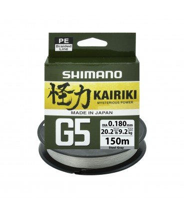 Plecionki Shimano Kairiki G5 Steel Gray 150m 0,18 mm