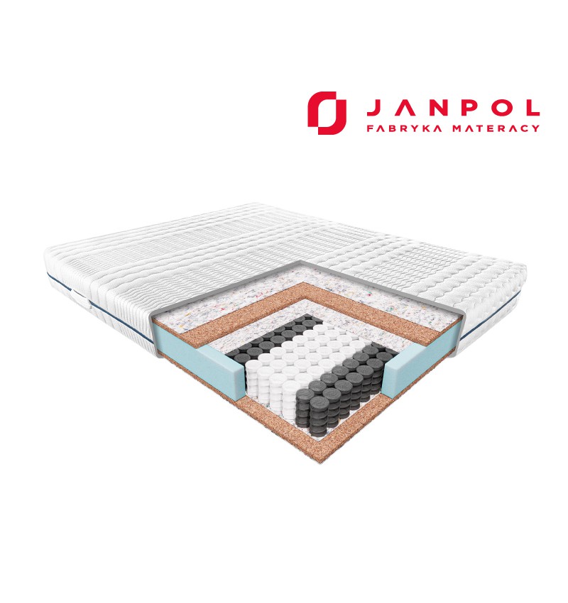 JANPOL EREBU - materac kieszeniowy, sprężynowy, Rozmiar - 140x190, Pokrowiec - Smart