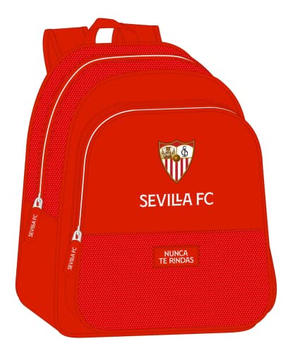 safta Unisex plecak dziecięcy 280 x 100 x 340 mm Sevilla FC plecak, 280 x 100 x 340 mm, czerwony, Estándar, czerwony, Standard