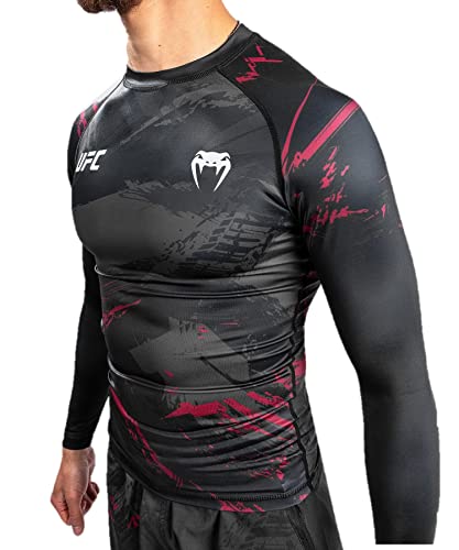 Venum UFC Authentic Fight Week 2.0 Rashguard - Długie rękawy - Czarna/Czerwona Rash Guard Koszula Męska