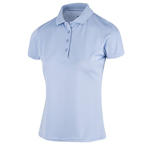 Island Green Damska koszulka polo IGTS1851 Golf Essentials damska Comfort Fit Stretch Oddychająca Golf Sports Micro Pique, Cerulean, UK 8