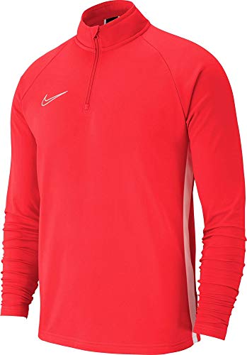 Nike męska M NK DRY ACDMY19 DRIL TOP koszulka z długim rękawem, jasna szkarłatka/biała/(biała), średnia
