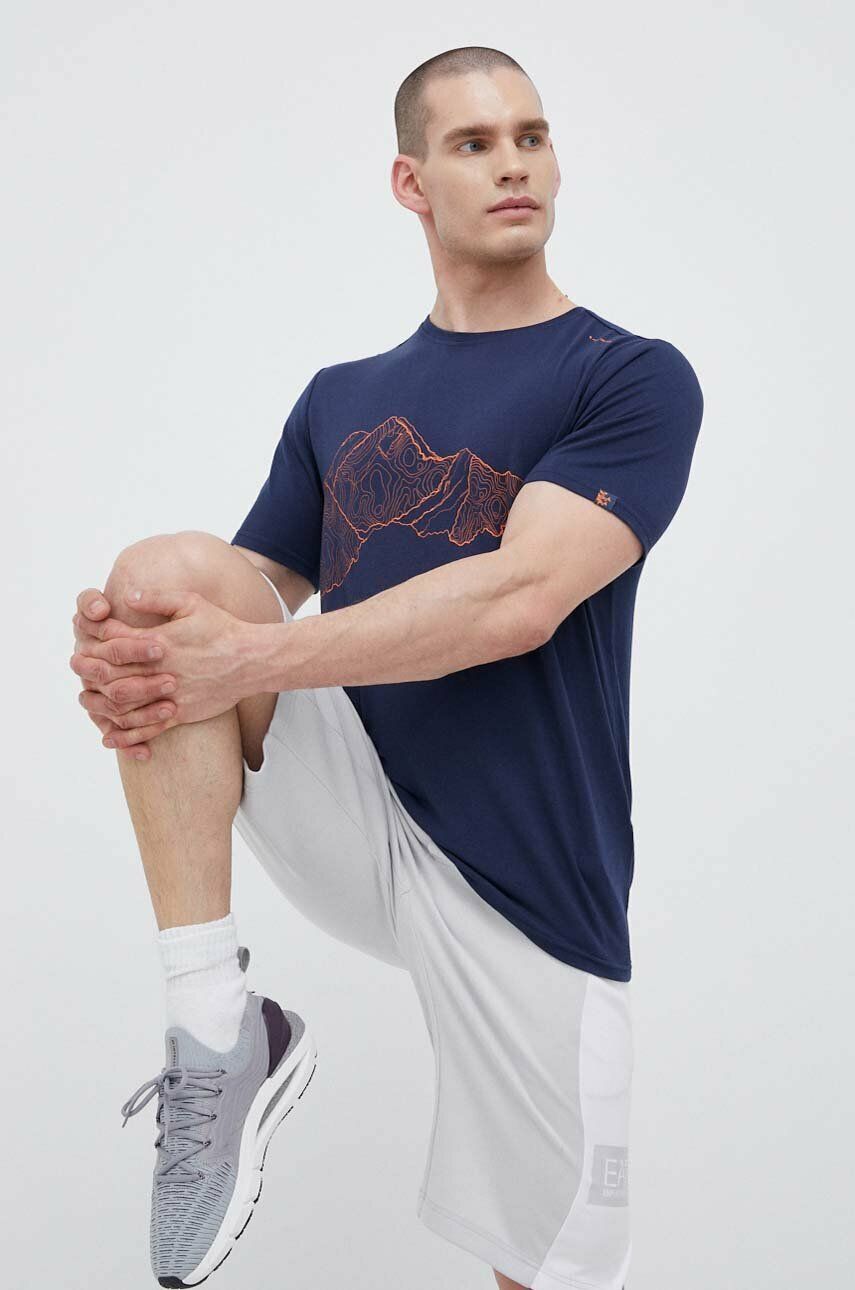 Viking t-shirt sportowy Lenta kolor szary z nadrukiem