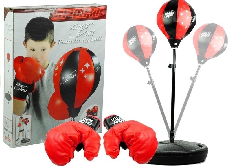 Lean Toys Duży zestaw bokserski gruszka + rękawice Boxing