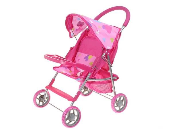 Wózek róż w kolorowe serduszka 436565-549005 Adar