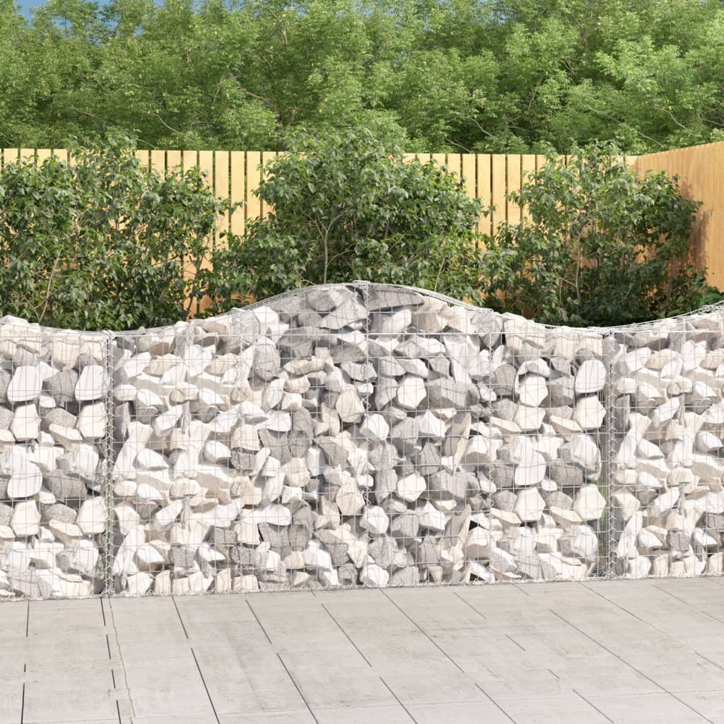 vidaXL Kosze gabionowe, 30 szt, 200x30x100/120cm, galwanizowane żelazo