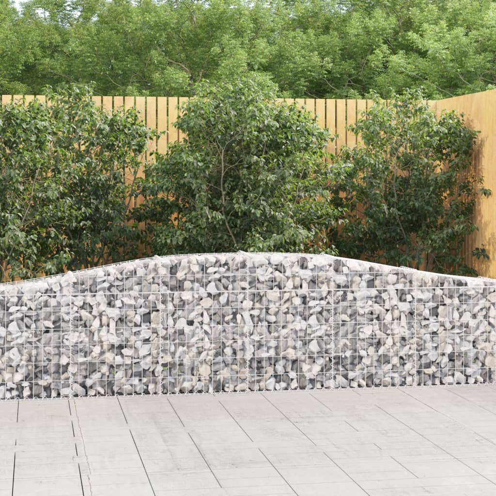 vidaXL Kosze gabionowe, 15 szt, 400x30x60/80 cm, galwanizowane żelazo