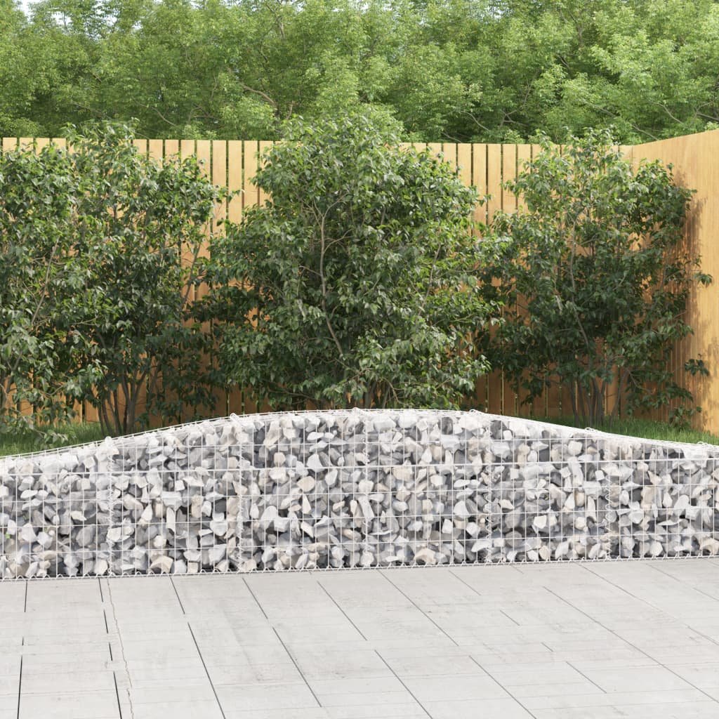 vidaXL Kosze gabionowe, 10 szt, 400x30x40/60 cm, galwanizowane żelazo