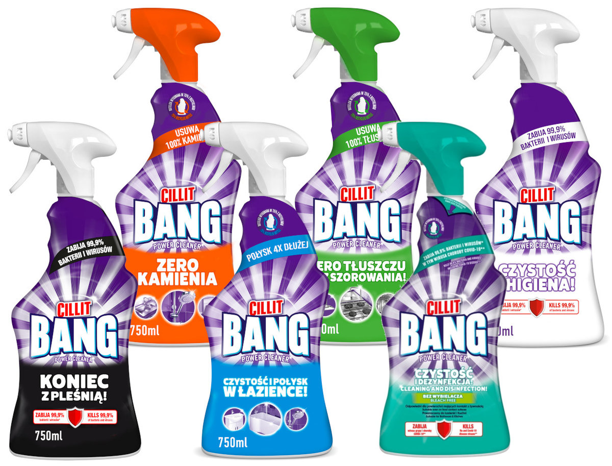 Cillit Bang zestaw do kuchni i łazienki 6 rodzajów 6 x 750 ml