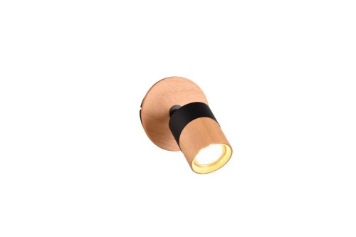 Aruni kinkiet (spot) 1-punktowy jasne drewno/czarny 801100132
