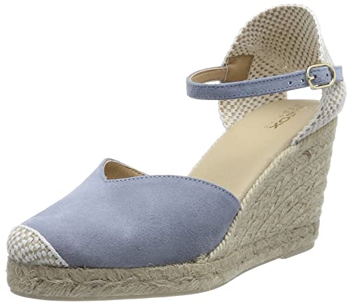 Geox Damskie sandały D Gelsa Espadryle Wedge, Lt Sky, 35 EU